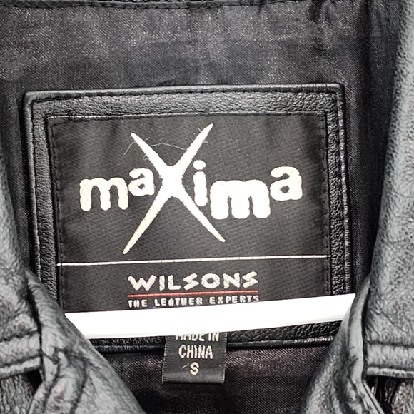 Maxima Wilsons Women's 100% Leather Button Front Moto Jacket Bikercore- S - Picture 3 of 7